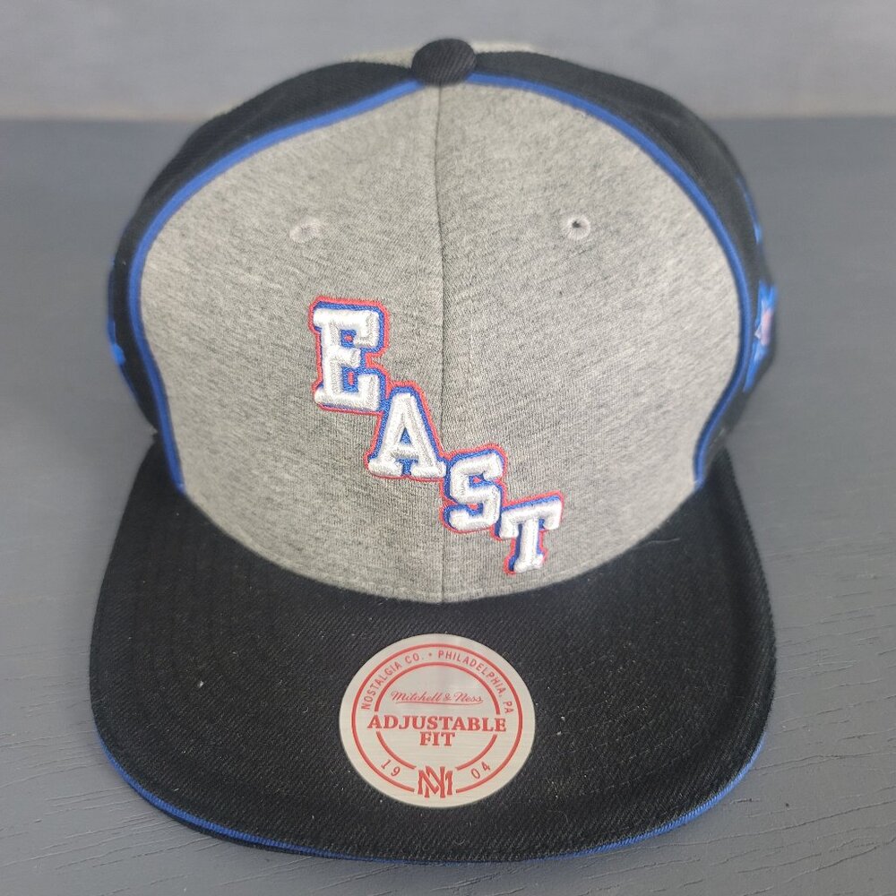 NBA All Star East Team Mitchell & Ness Stars Grey Snapback Cap Hat Basketball